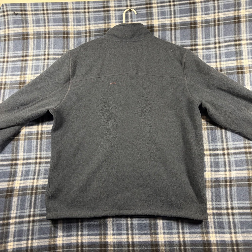 The North Face Mens XL Fleece Jacket Navy Blue IBM Logo Full Zip Sweater Knit - Picture 8 of 8